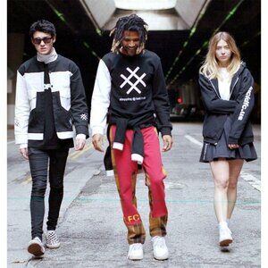 Lucid FC Black & White Long Sleeve Shirt With Graphic Logo XL